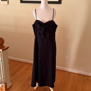 a new day Black Maxi Dress with Front Bow NWT